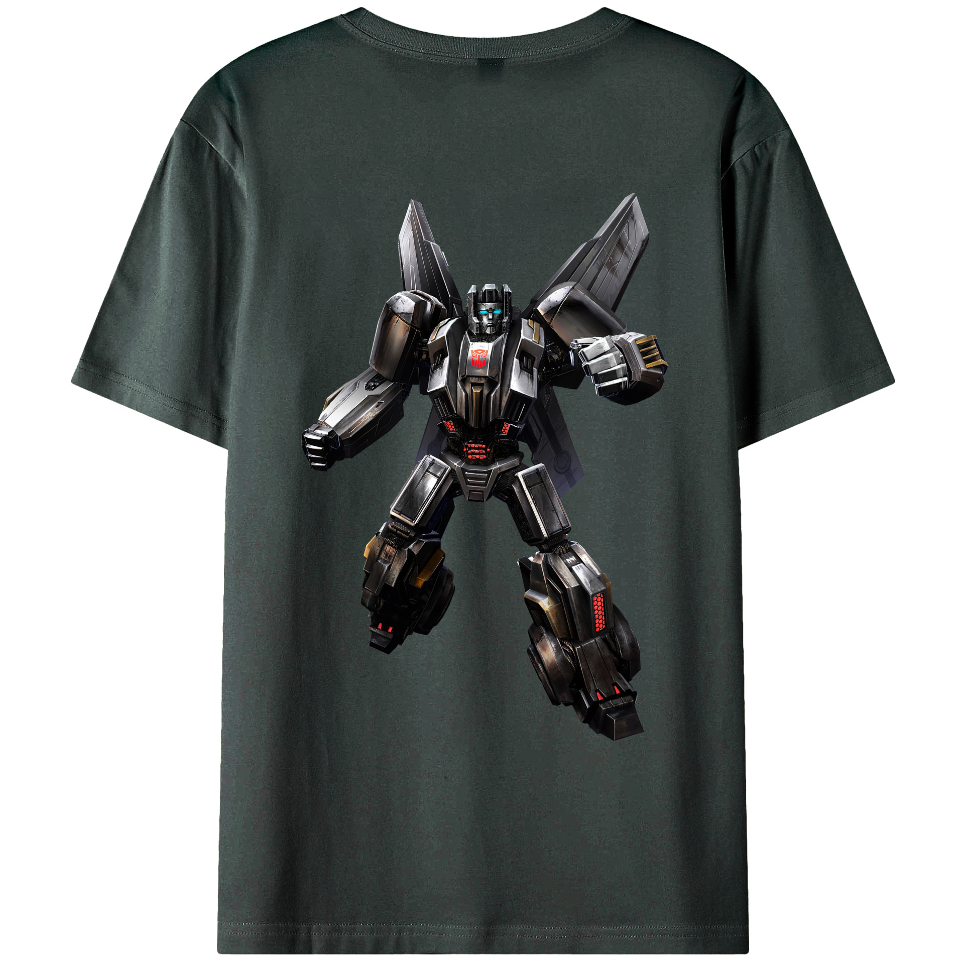 （画像用） Transformers トランスフォーマー 綿100％ メンズ半袖Tシャツ（バックプリント） 通気性